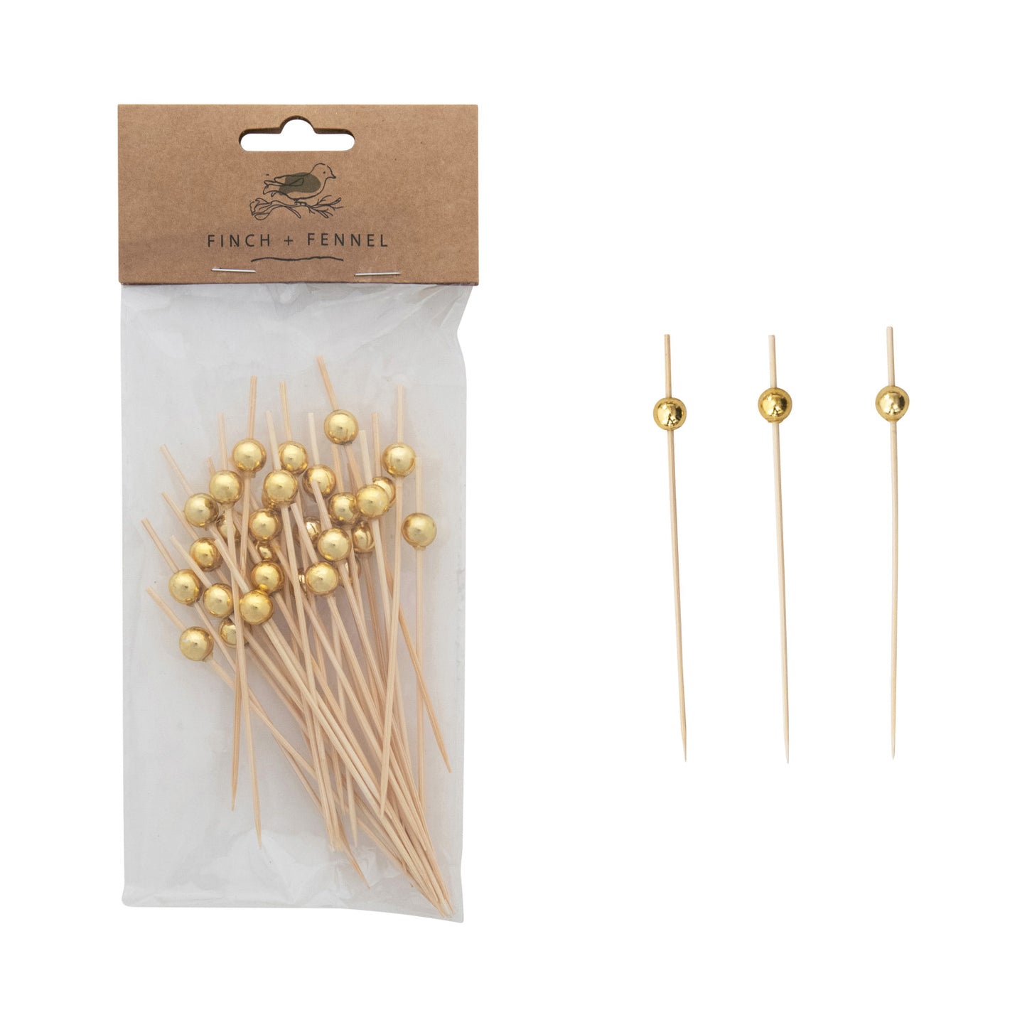 Bamboo Picks w/ Ball Handles