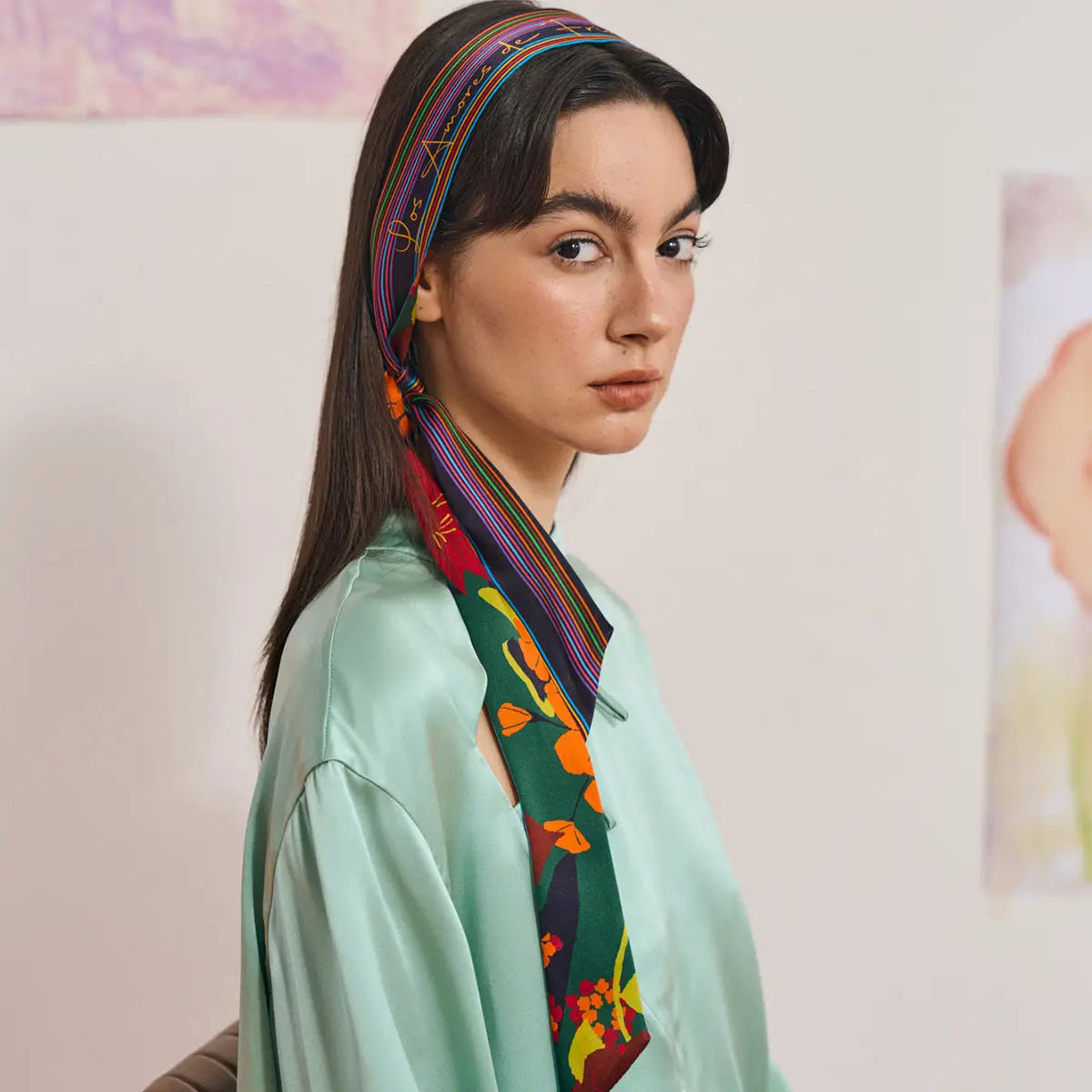 Silk Skinny Scarf