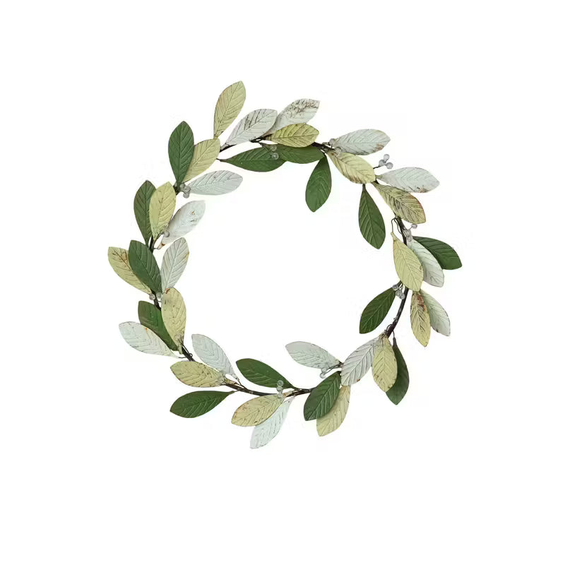 Hand-Painted Metal Vintage Reproduction Toleware Wreath