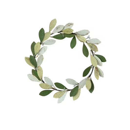 Hand-Painted Metal Vintage Reproduction Toleware Wreath