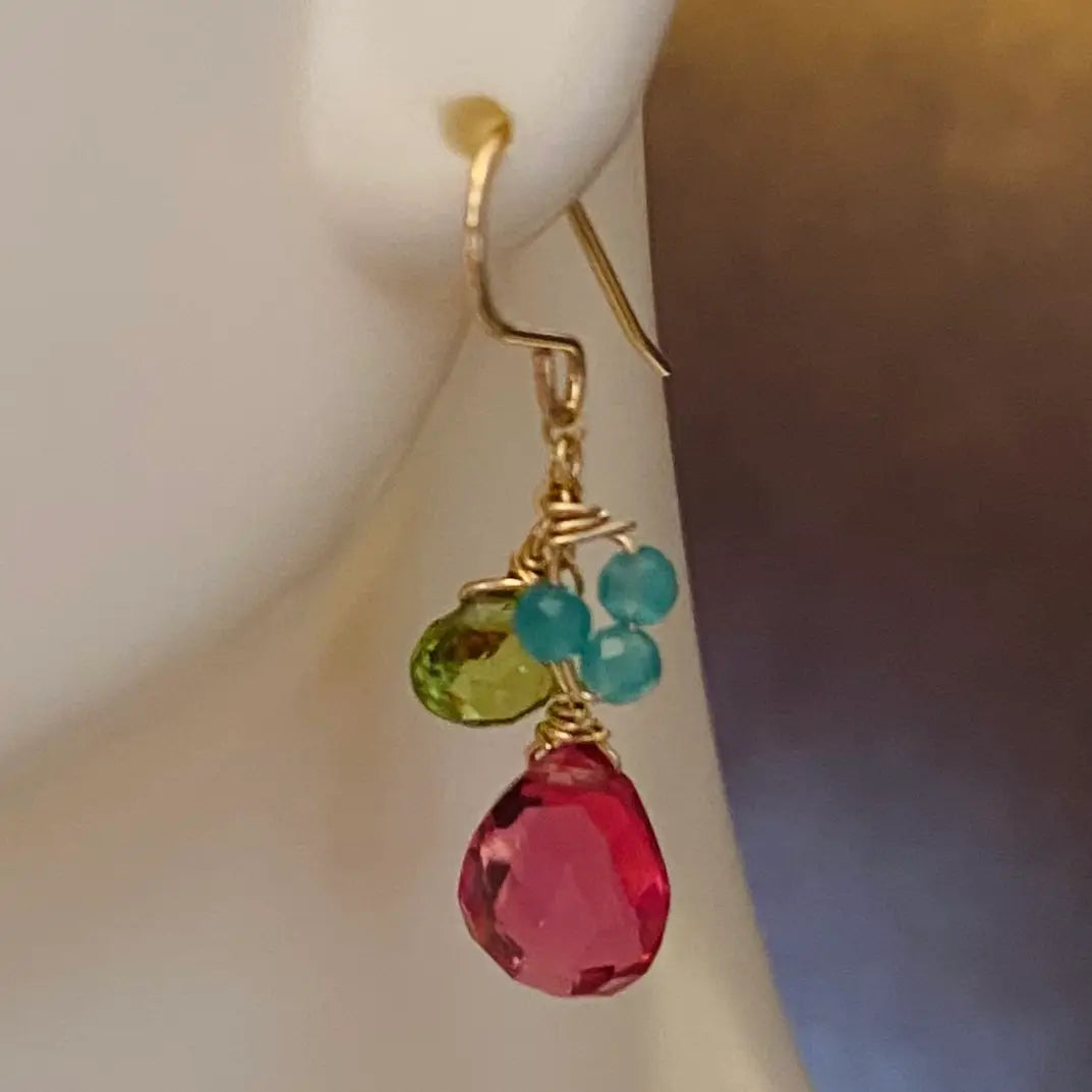 Drop Cluster Earrings