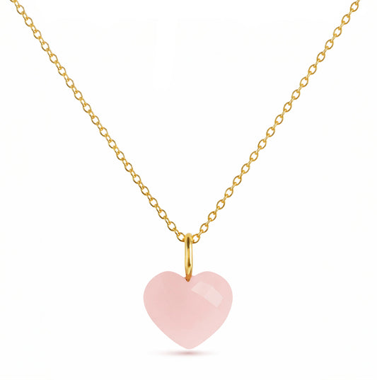 Heart of Stone Natural Rose Quartz Necklace