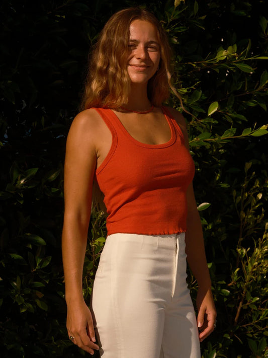 Hemp Rib Tank, Tomato