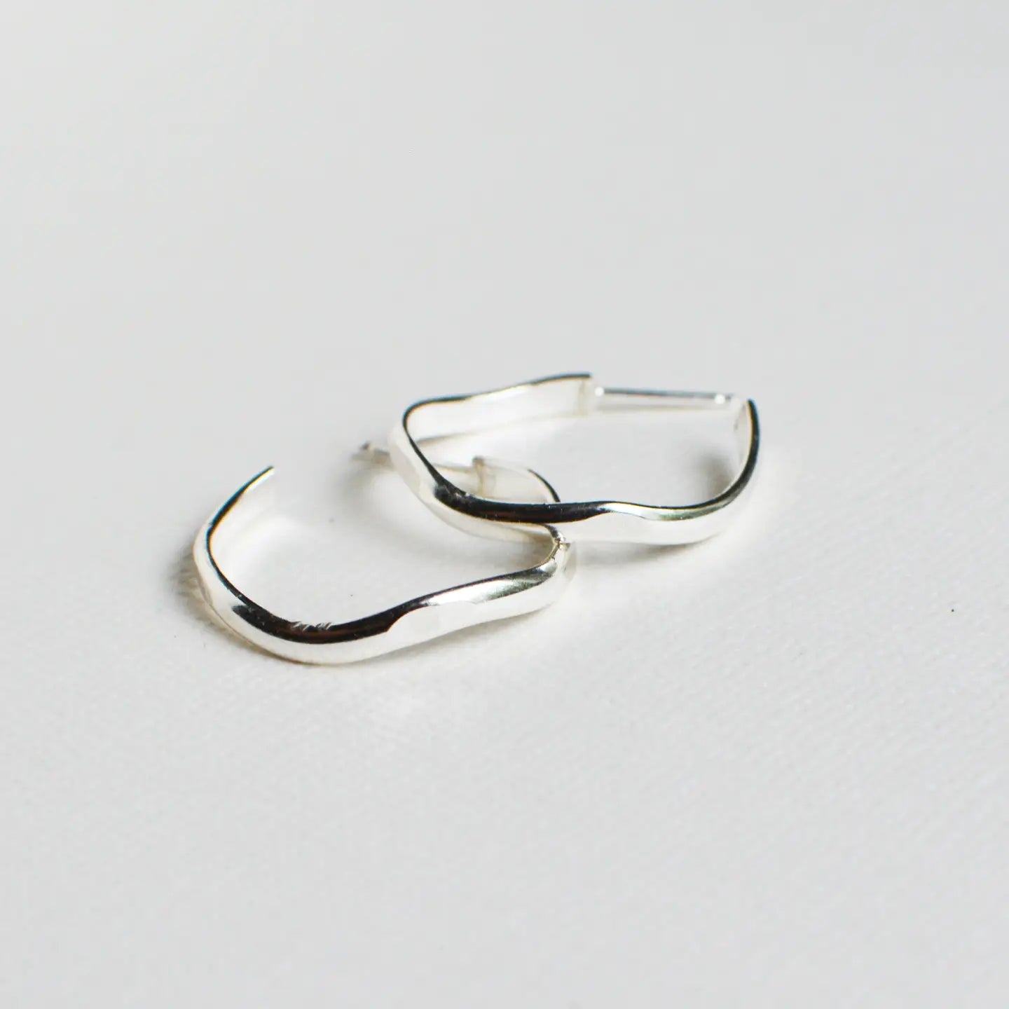 Silver Heli Hoops