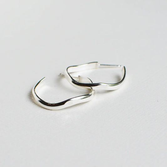 Silver Heli Hoops
