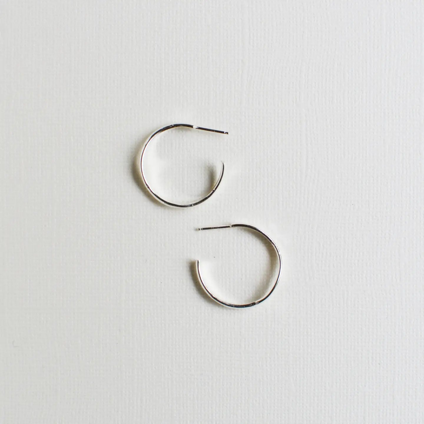 Silver Heli Hoops