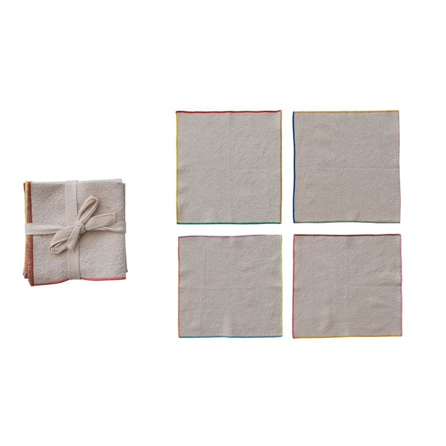 Woven Cotton Cocktail Napkins