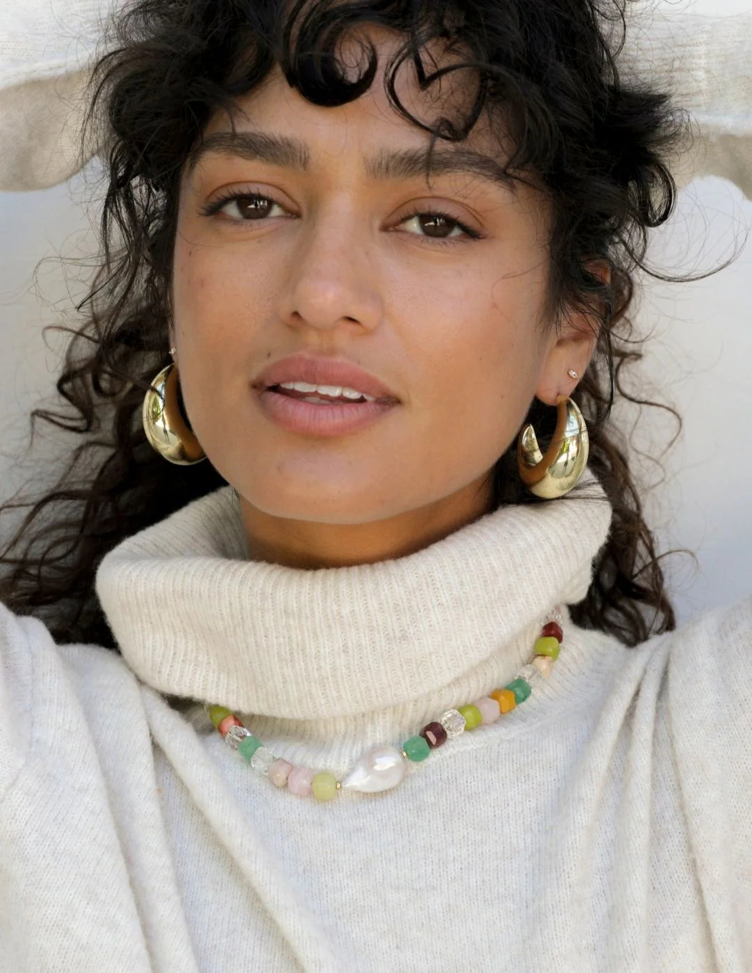 Maris Mixed Quartz Baroque Pearl Necklace