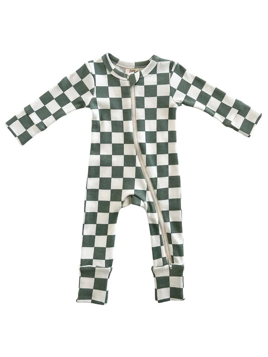 Organic Checkered Romper