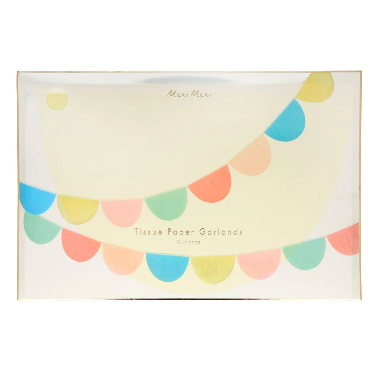 Rainbow Scalloped Tissue Paper Garland