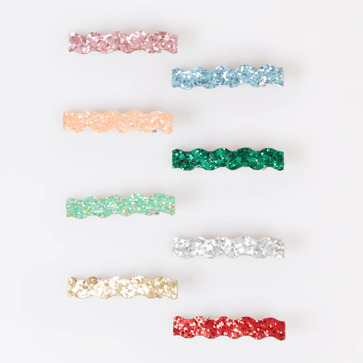 Glitter Wavy Hair Clips