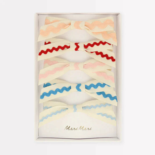 Ricrac Bow Hair Clips