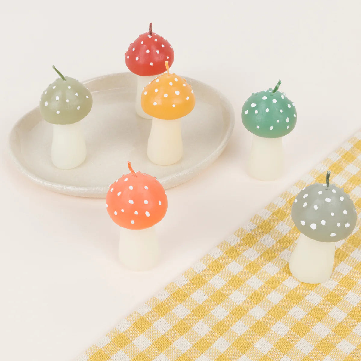 Rustic Mini Mushroom Candles