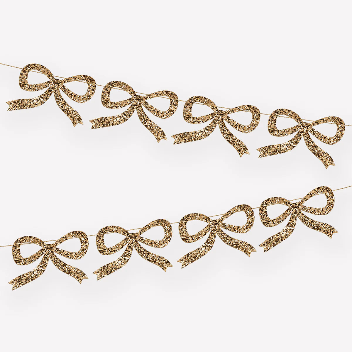 Gold Glitter Bow Garland