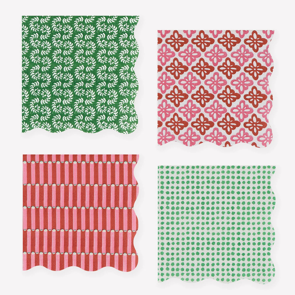 Meri Meri x Molly Mahon Red & Green Napkins