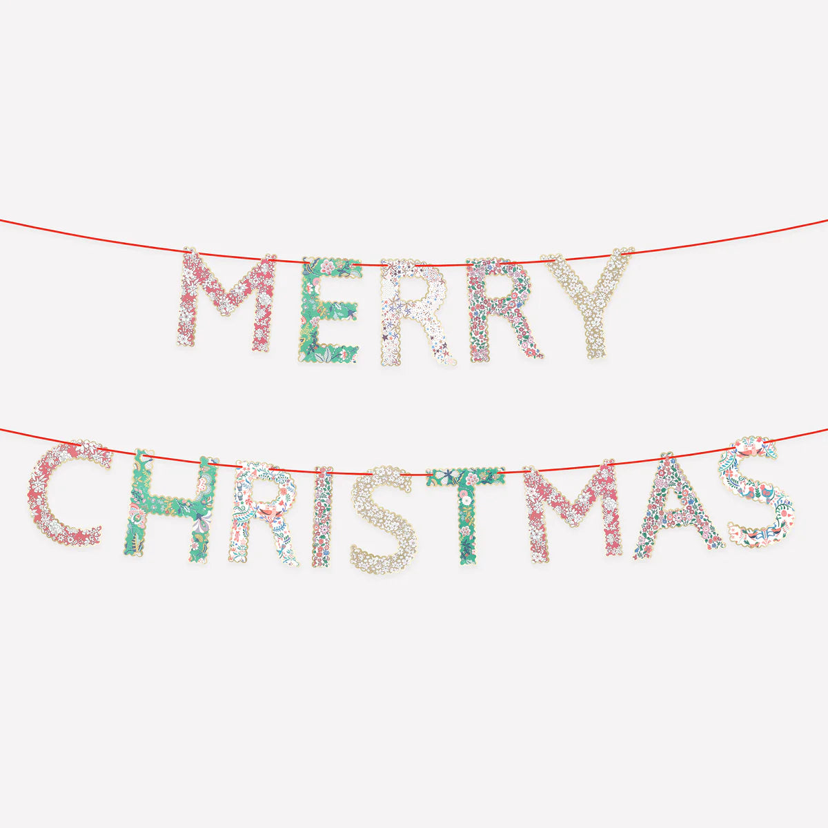 Meri Meri x Liberty Merry Christmas Garland