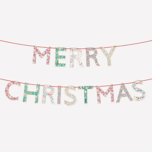 Meri Meri x Liberty Merry Christmas Garland