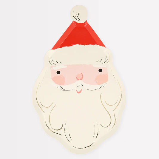 Jolly  Christmas Santa Plates