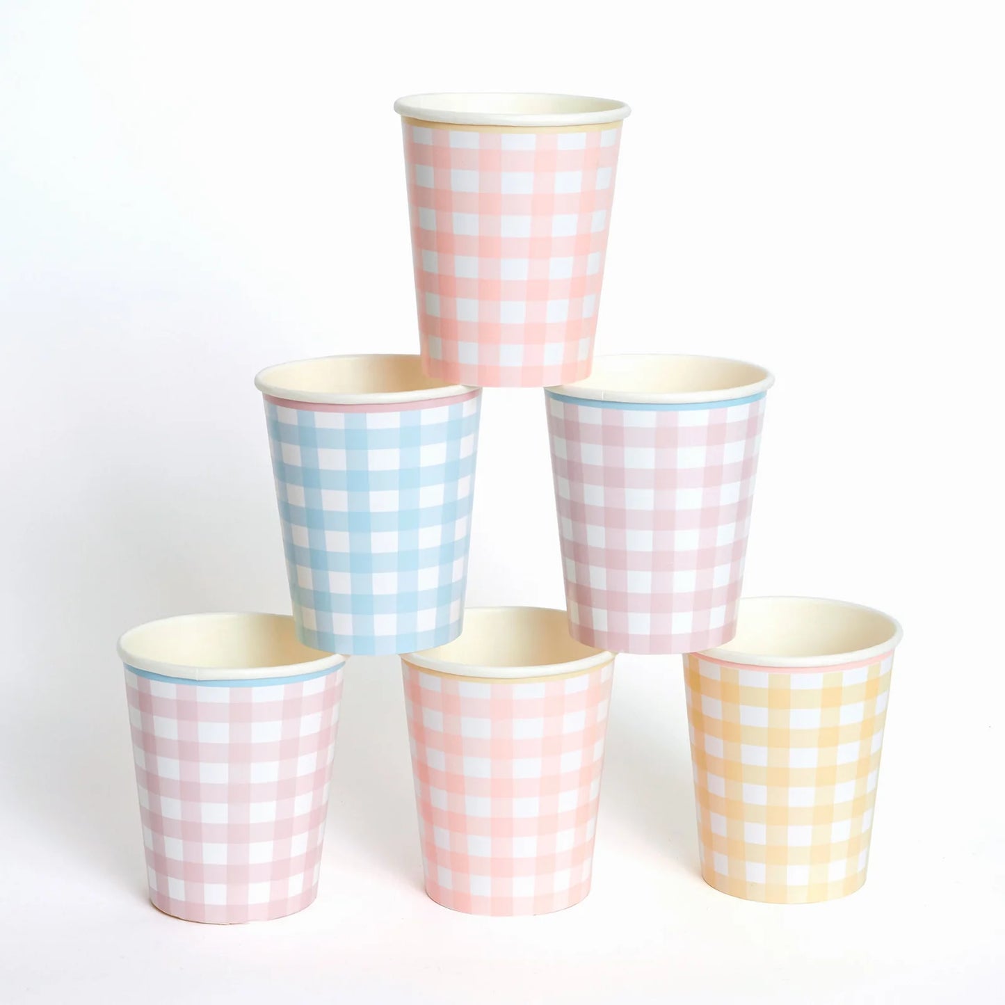 Gingham Party Cups
