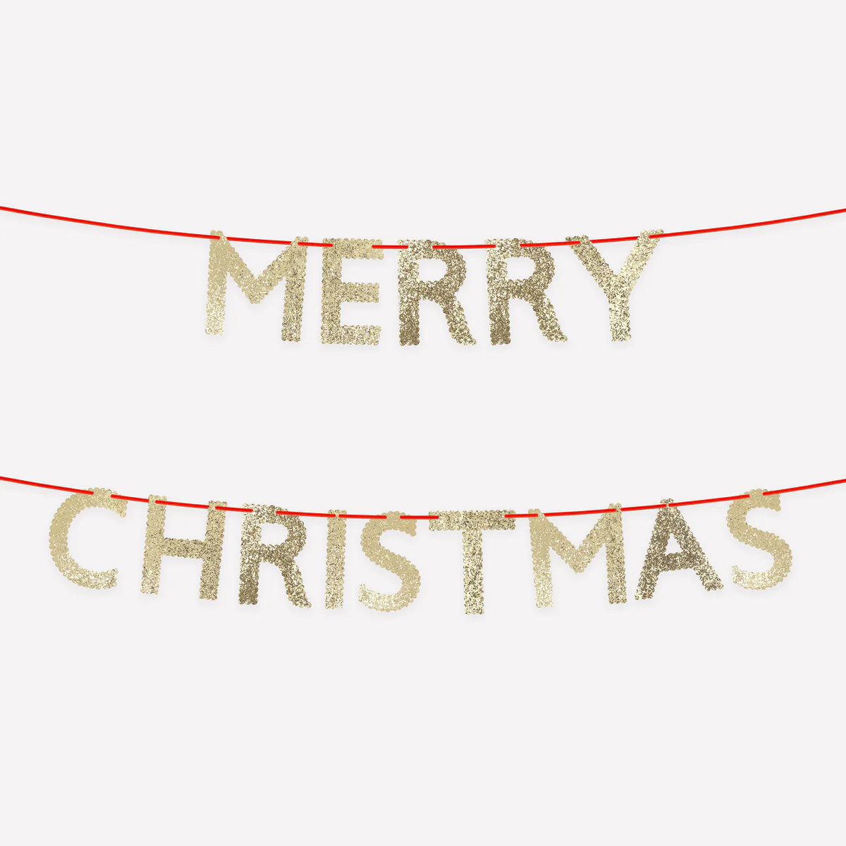 Glitter Merry Christmas Garland