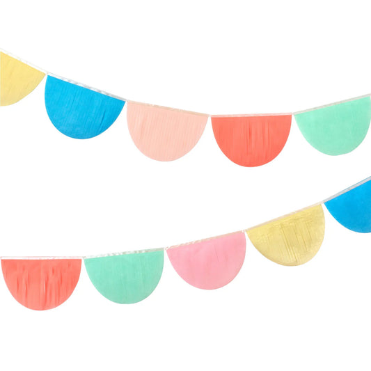 Rainbow Scalloped Tissue Paper Garland
