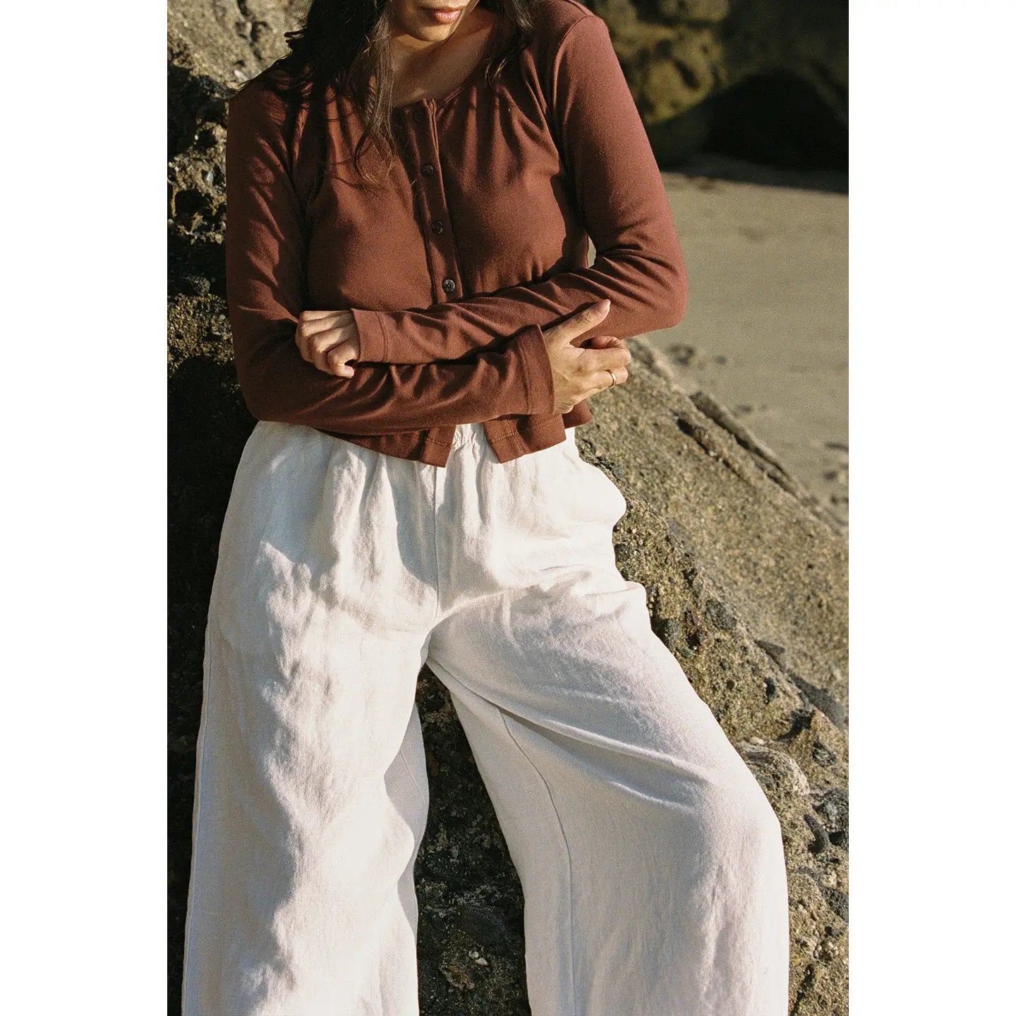 Organic Rib Cardigan