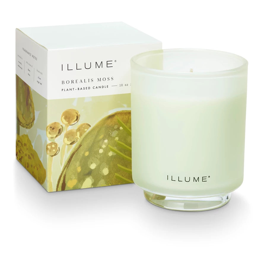 Borealis Moss Glass Candle