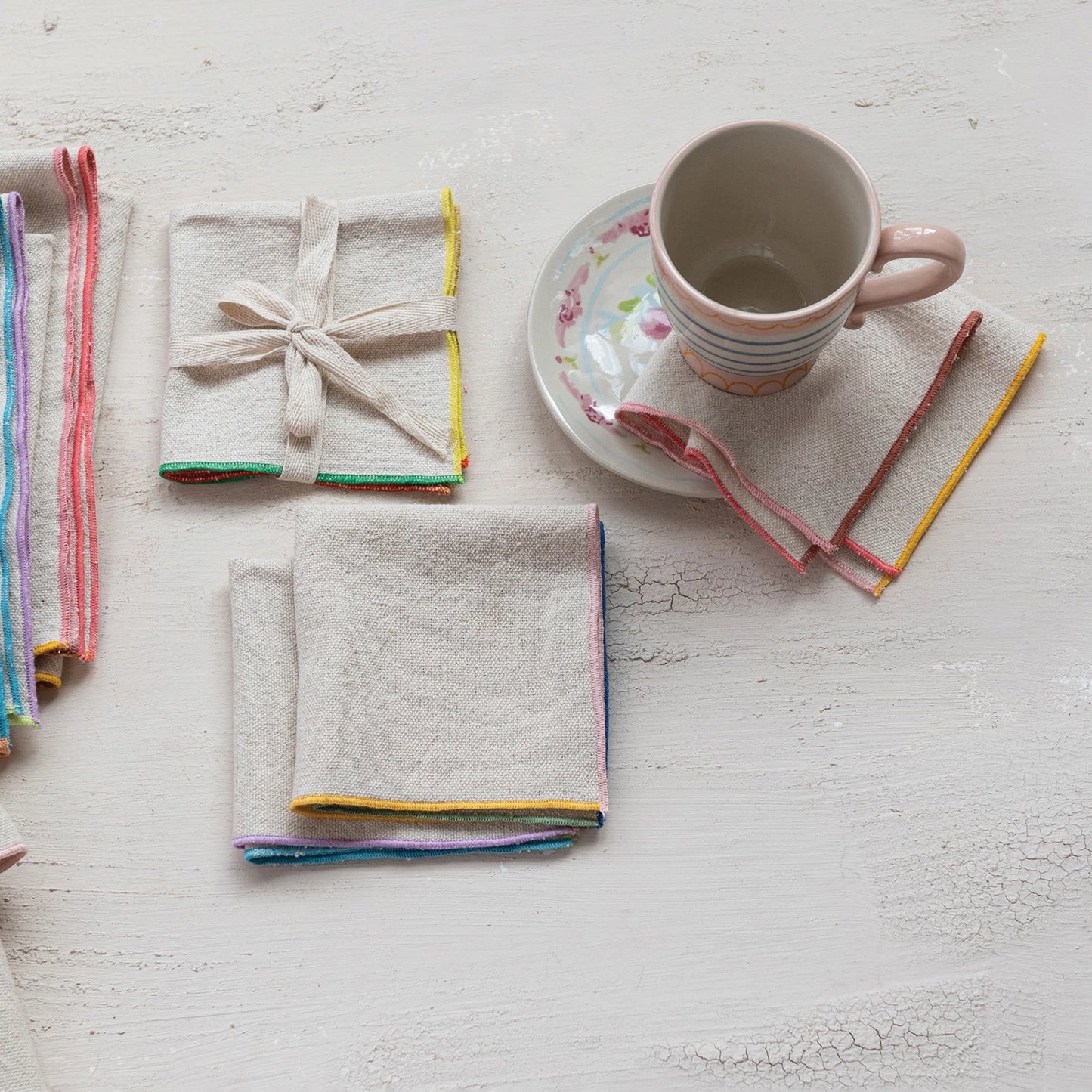Woven Cotton Cocktail Napkins
