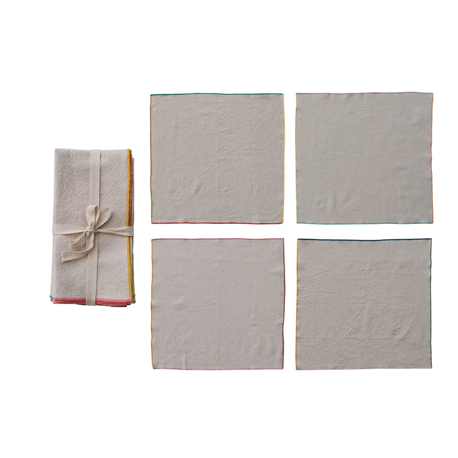 Woven Cotton Cocktail Napkins