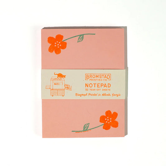 Flower Pair Risograph Notepad