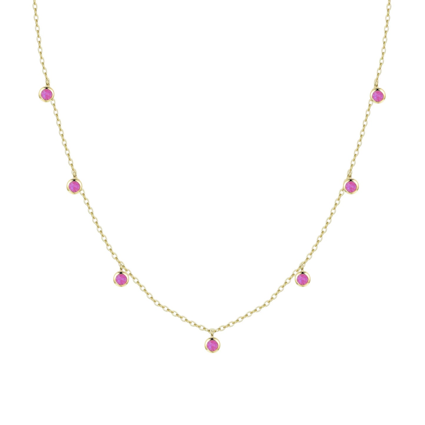 Opal dew Drops Reversible Layering Necklace