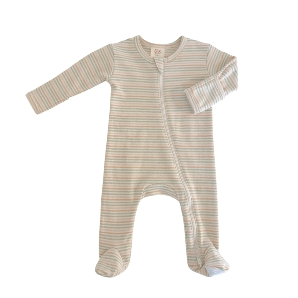 Multi Stripe 2-Way Zip Footie