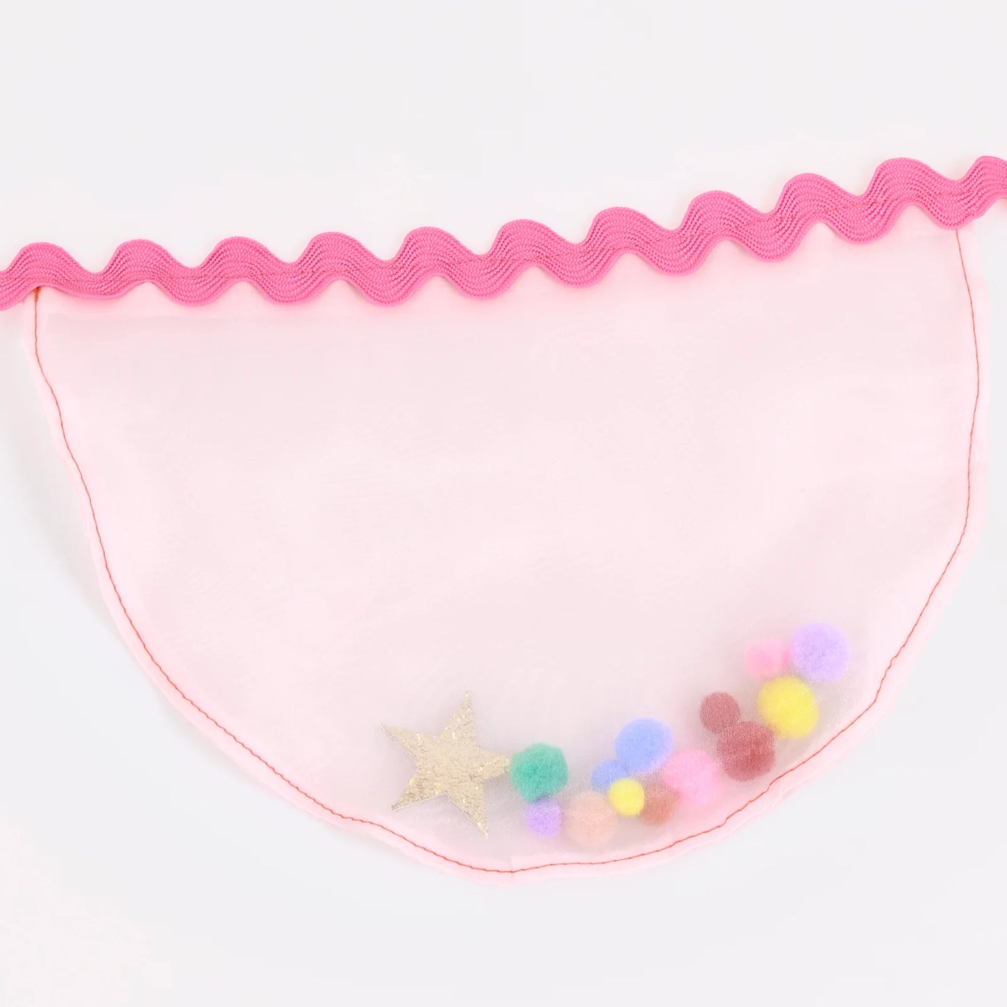 Pink Organza Pompom Garland