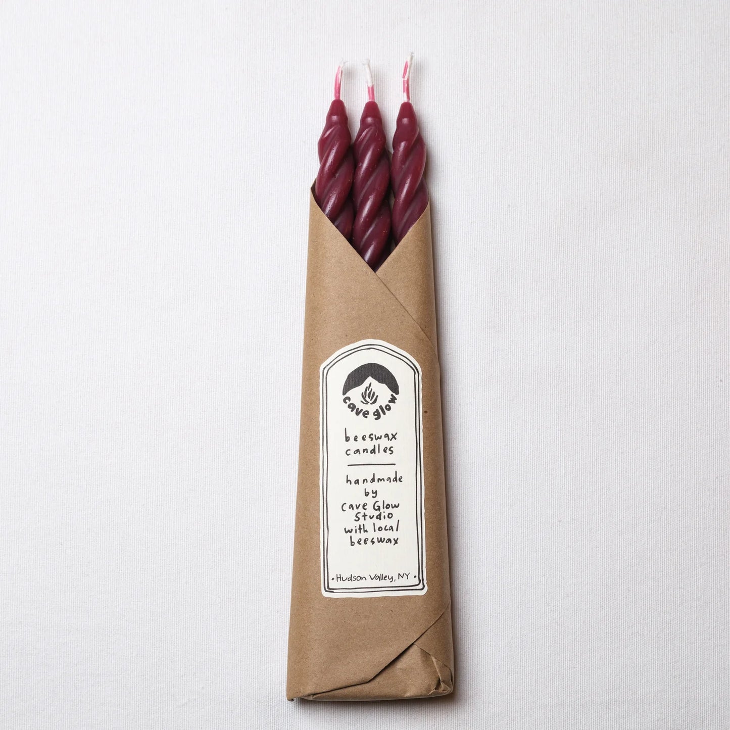 Beeswax Spiral Taper Candles