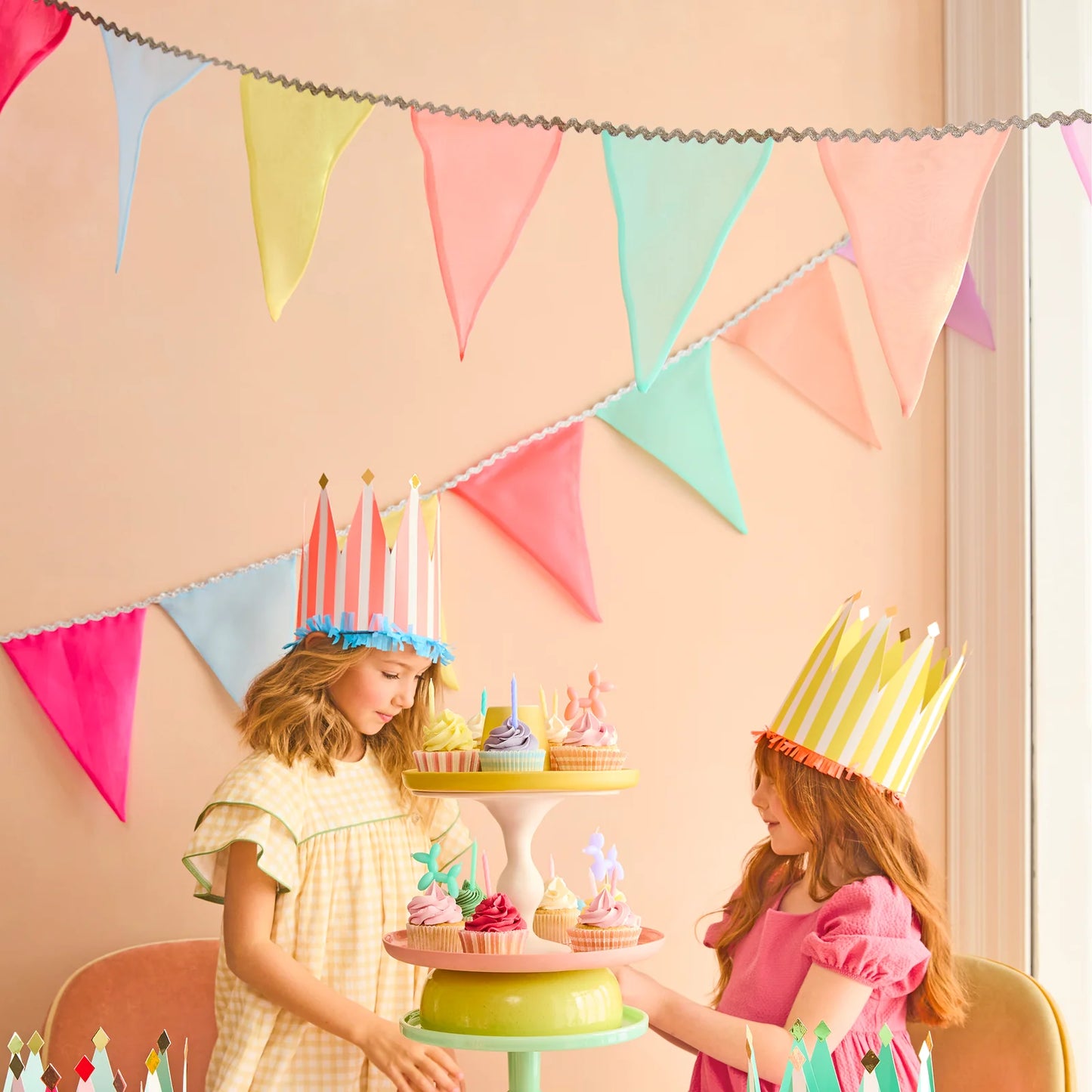 Pastel Rainbow Organza Garland