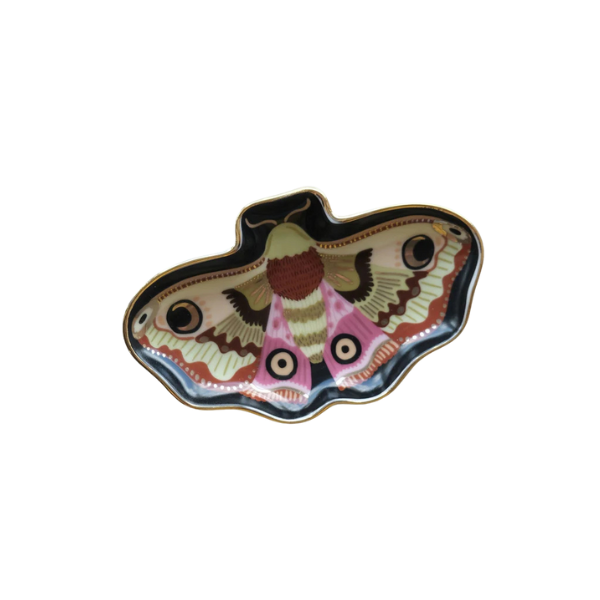 Moon Moth Porcelain Trinket Dish