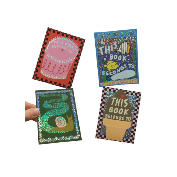 Glitter Book Plate Stickers