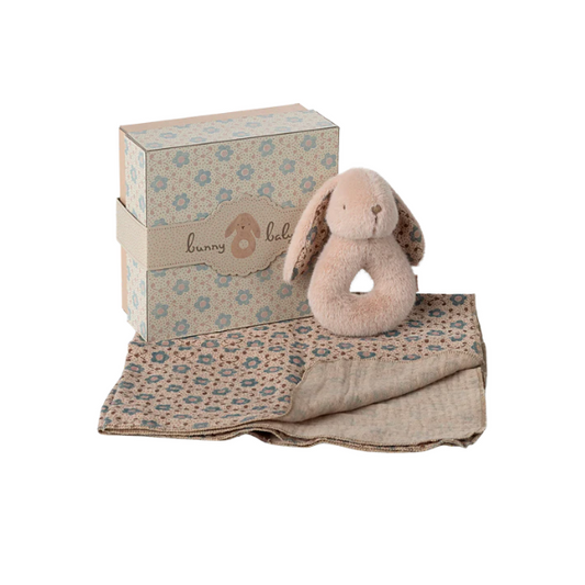 Baby Bunny & Rabbit Rattle Set