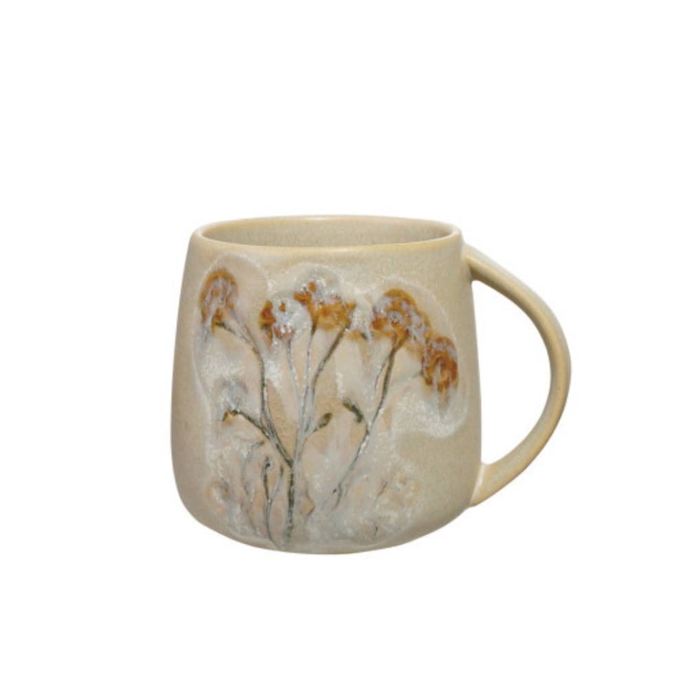 Hand-Painted Stoneware Mug
