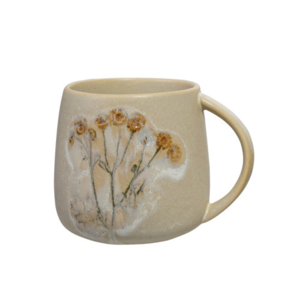Hand-Painted Stoneware Mug