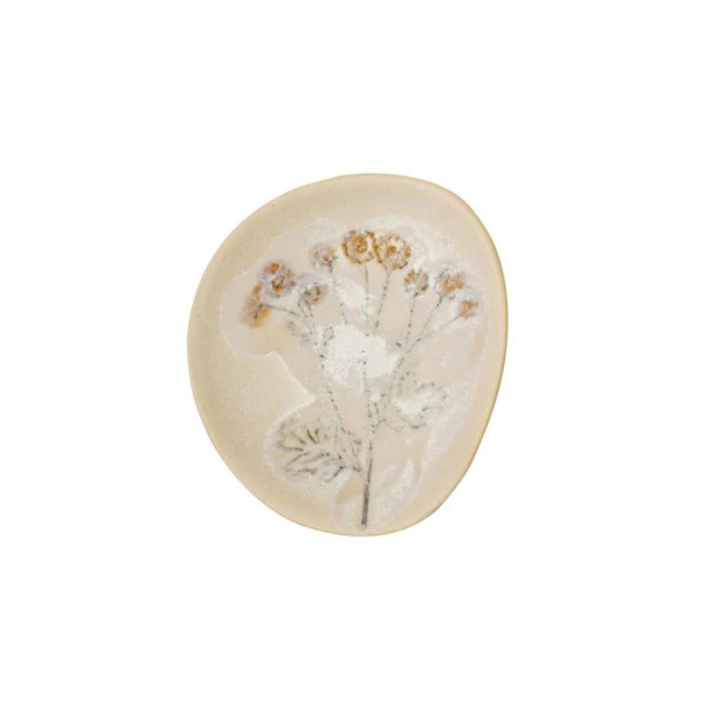 Hand-Painted Stoneware Plate