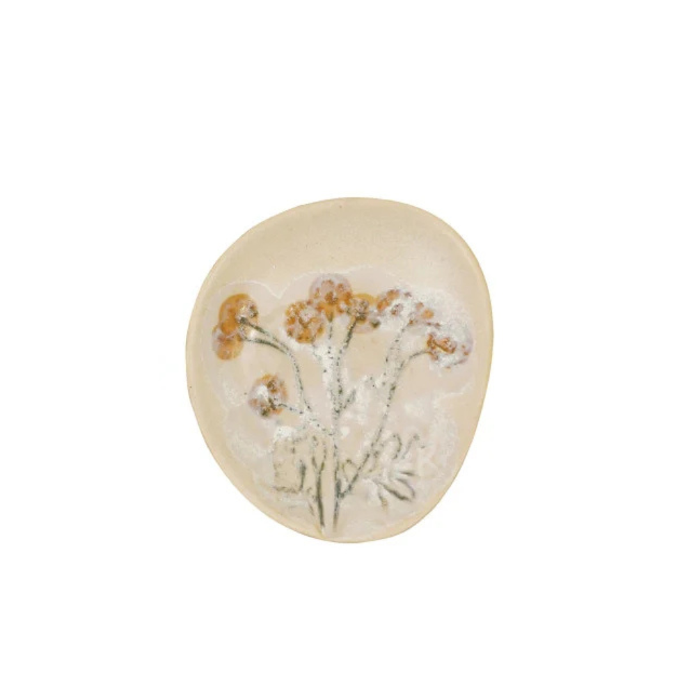 Hand-Painted Stoneware Plate