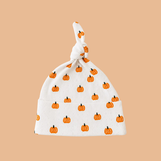 Pumpkin Organic Pointelle Beanie