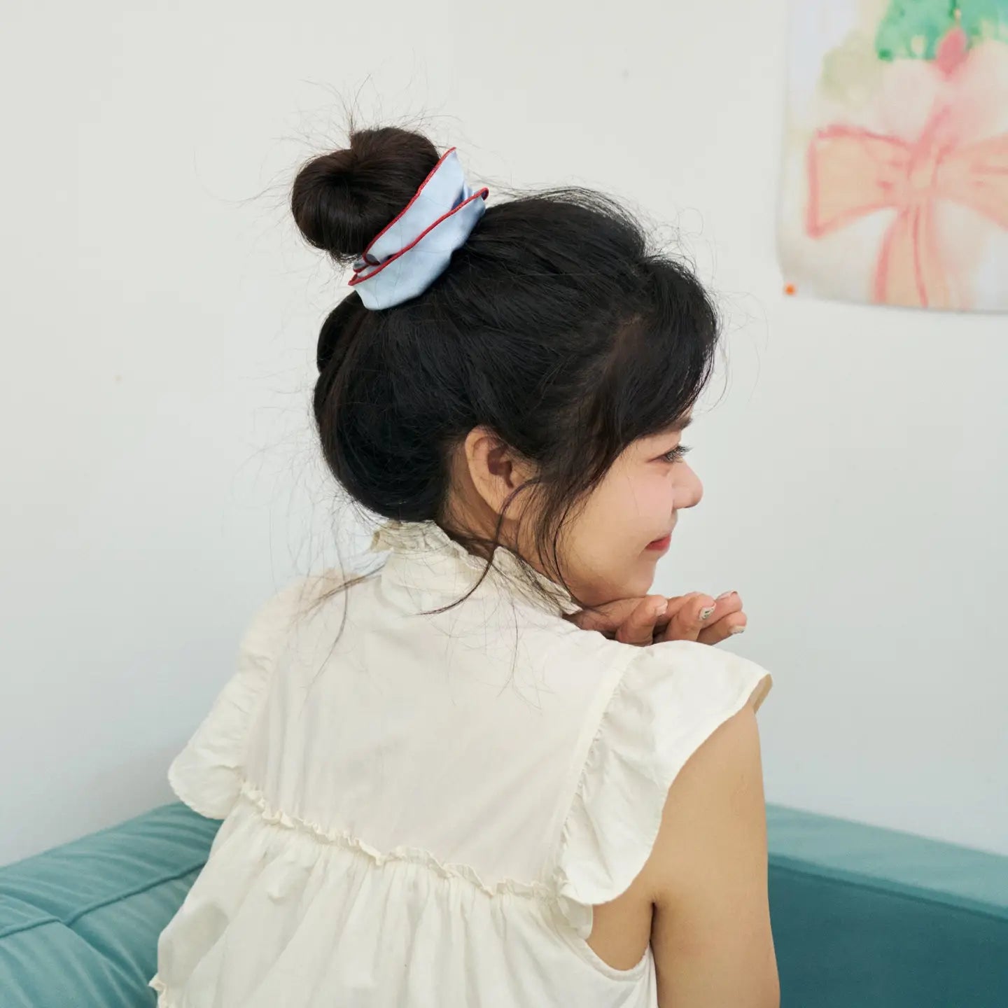 Double-Layer Silk Scrunchie