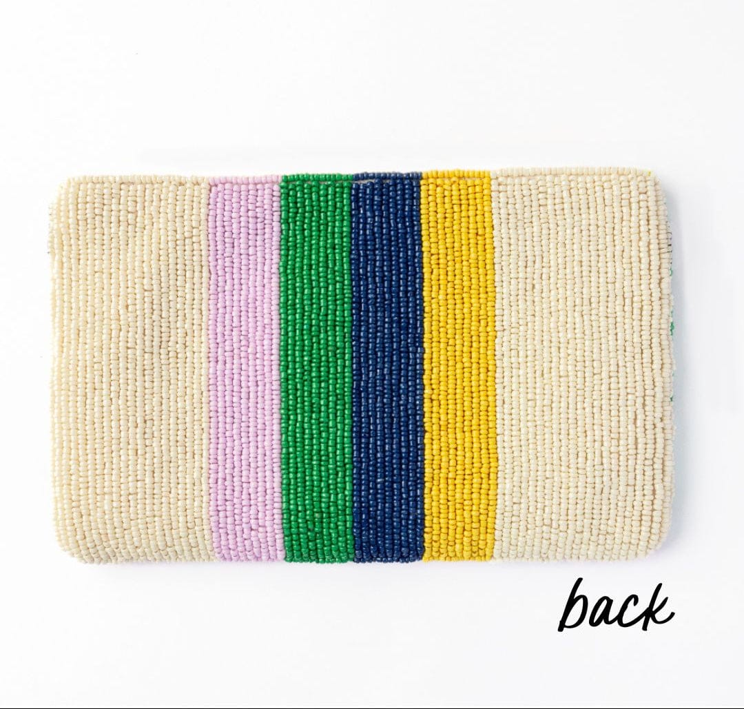 Leila Seed Bead Clutch With Strap