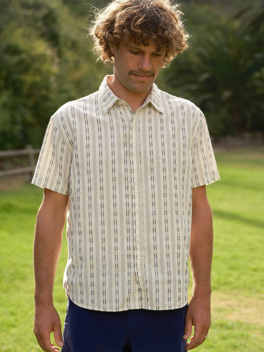 Summer Shirt, Navy Dobby
