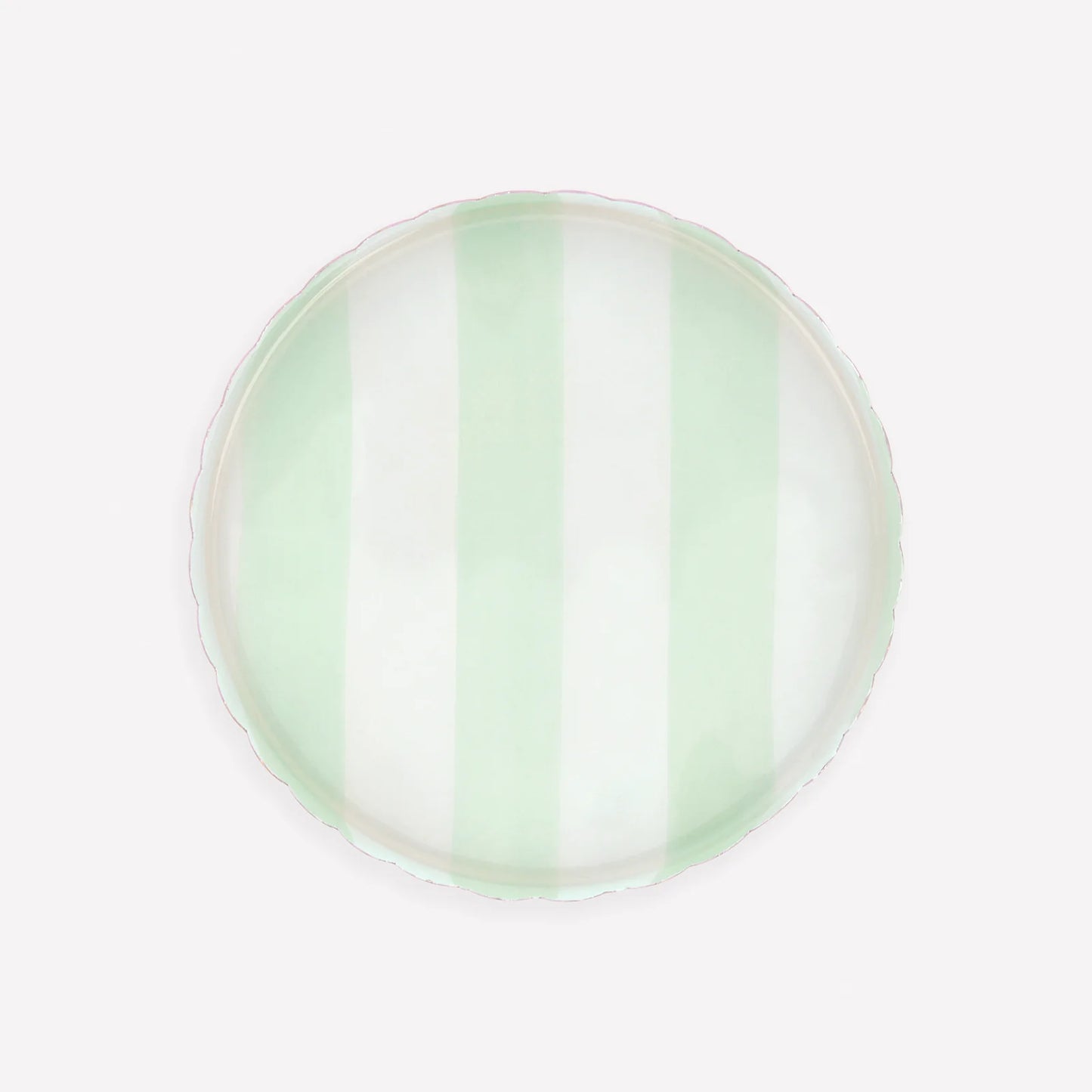 Metal Striped Accessory Tray