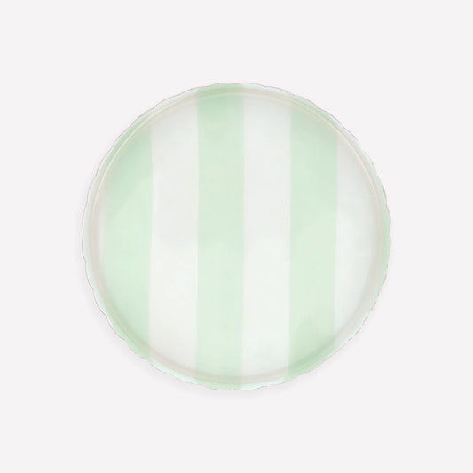 Metal Striped Accessory Tray
