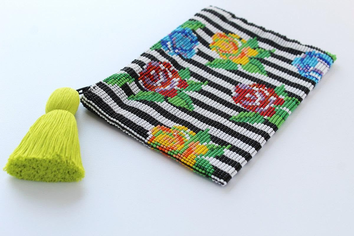 Glass Bead Rectangle Clutch