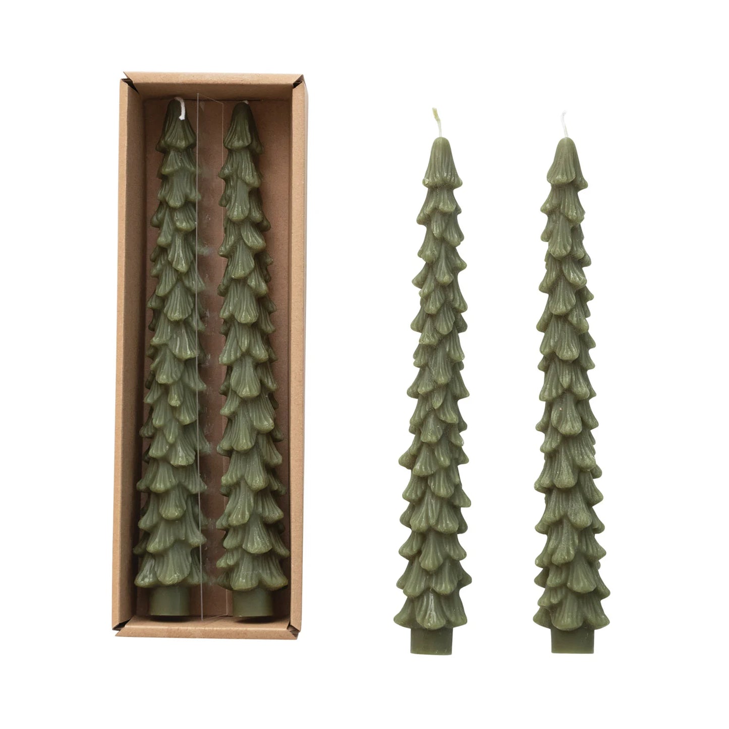 Shaped Taper Candles, Set of 2